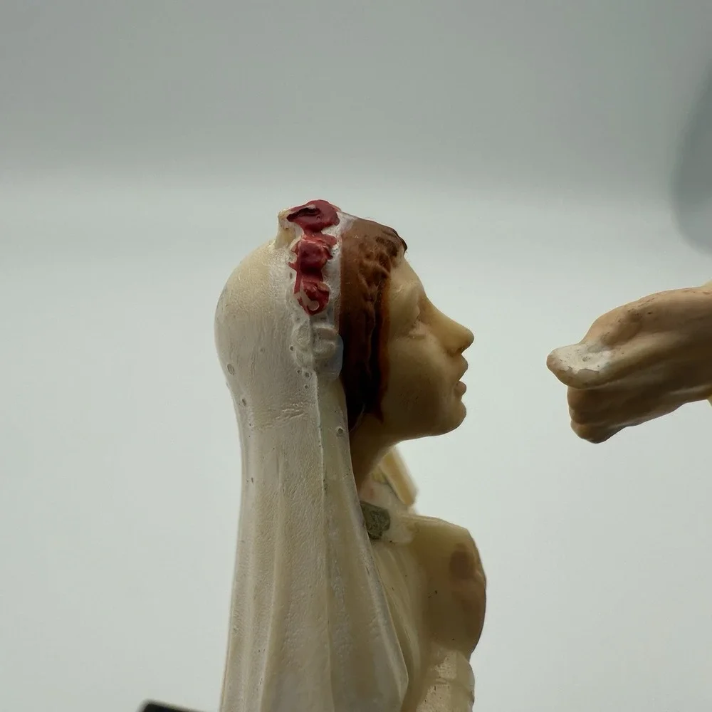 Vtg First Communion Jesus‎ Girl Cake Topper Catholic Plastic Figurine 5
